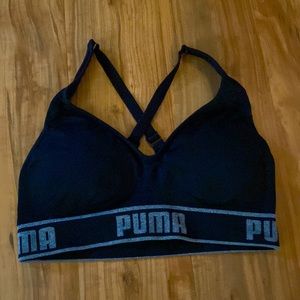 Puma women’s sports bra. Black/ grey. Great condition